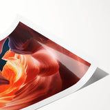 Extra large rolled print of line art flowers in muted earth tones, ideal for large living room wall art.