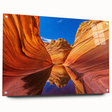 Acrylic print of Arizona's Coyote Buttes in earth tones, suitable for bedroom or dining room decor.