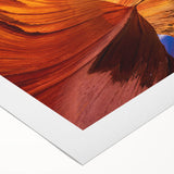 Art deco poster of Arizona's Coyote Buttes in muted earth tones on rolled canvas, suitable for dining room decor.