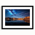 Extra large framed abstract art print of Lake Powell with colorful, textured design, ideal for living room decor.