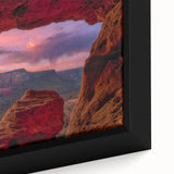 Framed canvas of a textured, colorful Arizona Sedona landscape, ideal for extra large living room wall art.