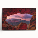 Black and white large art print of Sedona's landscape on stretched canvas, ideal for kitchen or bedroom wall art.