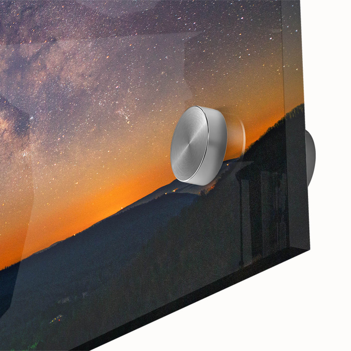 Large abstract wall art depicting Arkansas scenery in muted earth tones on acrylic glass, suitable for dining room ambiance.