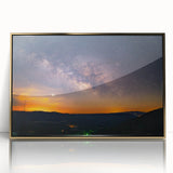 Framed acrylic print of a serene Arkansas landscape in muted earth tones, ideal for modern art wall decor.