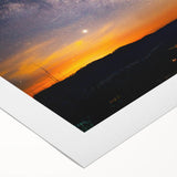 Art deco poster of Arkansas scenery in muted earth tones on rolled canvas, suitable for dining room wall art.