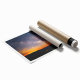 Extra large rolled print of Arkansas scenery with vibrant floral elements, ideal for classy bathroom wall art.