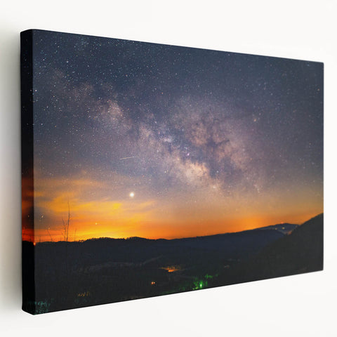 Large canvas wall art depicting a serene Arkansas landscape in muted earth tones, suitable for kitchen decor.