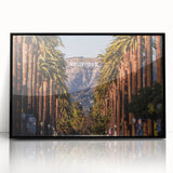 Large abstract wall art of Beverly Hills in muted earth tones on a framed acrylic, ideal for modern art wall decor.