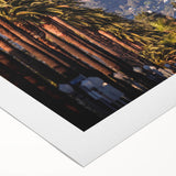 Art Deco poster of Beverly Hills with pastel colors on rolled canvas, suitable for dining room or bathroom wall art.