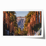 Rolled print of Beverly Hills scenery in soft pastel shades, ideal for art wall dining room.
