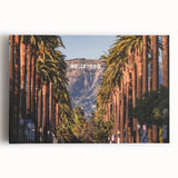 Black and white large art print of Beverly Hills scenery on stretched canvas, ideal for kitchen wall art.