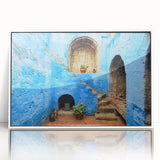 Acrylic print of Catalina, California scenery in art deco style with pastel hues, ideal for modern nursery wall art.