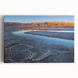 Black and white stretched canvas of Death Valley, ideal for kitchen wall art.