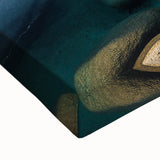 Black and white landscape art painting of Lake Tahoe on stretched canvas, suitable for bedroom wall decor.