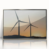 Mid-century modernist art of Sacramento skyline in muted earth tones on a framed acrylic print.