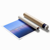 Extra large rolled print of San Diego scenery with vibrant floral elements, ideal for classy bathroom wall art.