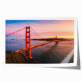 Panoramic view of San Francisco skyline in pastel shades on a rolled canvas, ideal for art wall dining room.