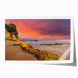 Extra large rolled print of a Santa Barbara scenic view with vibrant floral elements, ideal for art wall dining room.