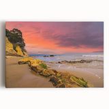Black and white stretched canvas of Santa Barbara landscape, ideal for kitchen wall art.