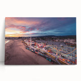 Black and white photo of Santa Cruz on stretched canvas, ideal for kitchen wall art or bedroom ambiance.