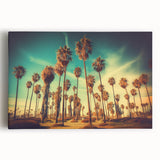 Black and white stretched canvas of Santa Monica Pier, ideal for kitchen wall art.