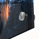 Large abstract depiction of Yosemite in muted earth tones on acrylic glass, suitable for dining room art.