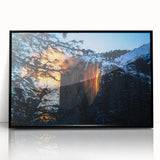 Large abstract wall art depicting Yosemite scenery in muted earth tones on framed acrylic.