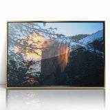 Yosemite National Park scene in muted earth tones on a framed acrylic, ideal for modern art wall decor.