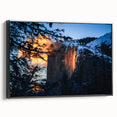 Black and white framed canvas featuring Yosemite landscape, ideal for bedroom wall décor.