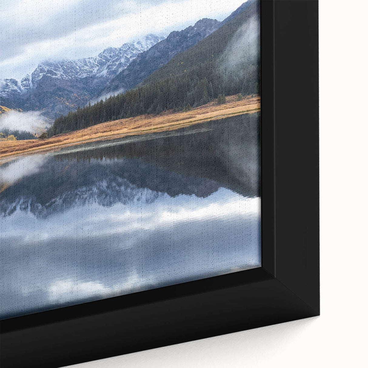 Extra large framed canvas featuring a textured depiction of Vail, Colorado in colorful art style.