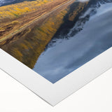 Art deco poster of Vail, Colorado, featuring muted earth tones on a rolled canvas, suitable for dining room decor.