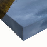 Black and white landscape art painting of Vail, Colorado on large stretched canvas, suitable for bedroom wall decor.