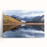 Black and white stretched canvas of Vail, Colorado scenery, ideal for kitchen wall art or bedroom ambiance.