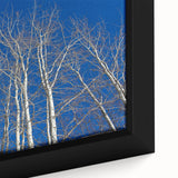 Extra large framed canvas depicting a textured, colorful Aspen, Colorado scenery, ideal for living room decor.