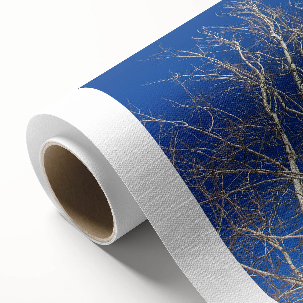 Art deco poster of Aspen, Colorado scenery in muted earth tones on rolled canvas.