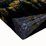 Black and white landscape art painting of the Rocky Mountains on stretched canvas, ideal for bedroom wall decor.