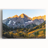 Black and white large art of Colorado Rocky Mountains on stretched canvas, ideal for kitchen wall art.