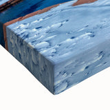 Black and white landscape art painting of Colorado Springs on stretched canvas, suitable for bedroom wall art.