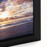 Extra large framed canvas of a textured Daytona scenery in black with colorful art accents, ideal for living room decor.