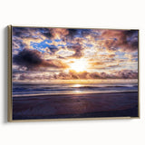 Framed canvas featuring a vintage-style Daytona landscape in black and gold tones, suitable for bedroom wall art.