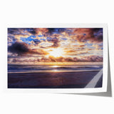 Extra large rolled print of Daytona scenery with vibrant green and blue tones, suitable for art wall dining room.