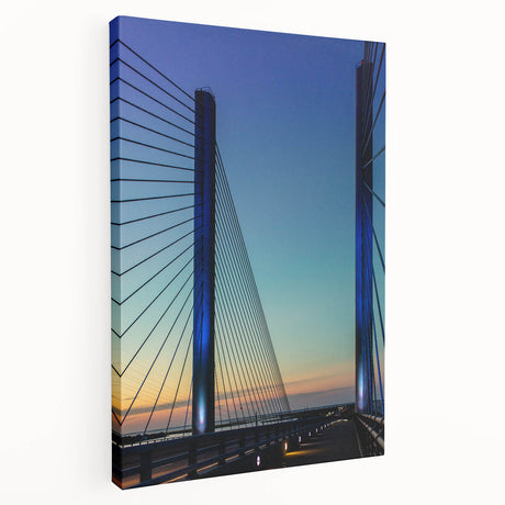 Delaware landscape on large stretched canvas, featuring soft earth tones, ideal for kitchen wall art.