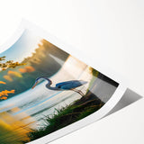 Extra large wall art featuring line art flowers in muted green tones on a rolled print, suitable for large living room decor.