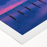 Art deco poster of Florida Keys scenery in pastel shades on rolled canvas, suitable for dining room decor.