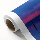 Art deco poster of Florida Keys scenery in pastel shades on rolled canvas, ideal for nursery wall art.