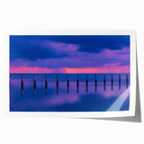 Rolled print of Florida Keys scenery with vibrant ocean and sky blues, ideal for art wall dining room.