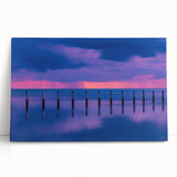 Black and white stretched canvas of Florida Keys scenery, ideal for kitchen wall art or bedroom ambiance.