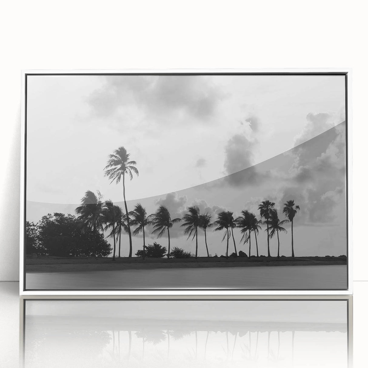 Art Deco style poster of Miami skyline in pastel shades on framed acrylic, suitable for modern art wall decor.