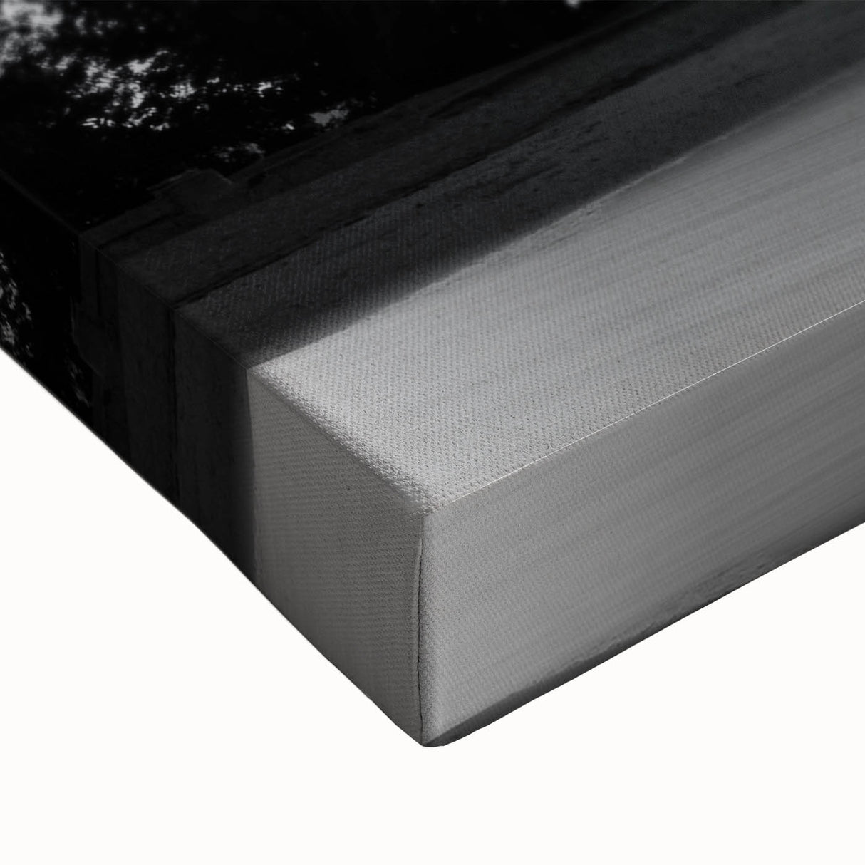 Black and white landscape painting of Miami on stretched canvas, ideal for bedroom wall art.