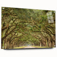 Acrylic print of Savannah, Georgia, with vibrant twilight hues, ideal for dining room decor.
